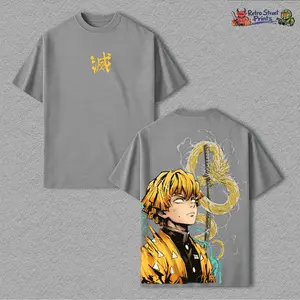 Zenitsu Agatsuma Demon Slayer Infinity castle Demon Slayer VINTAGE Double Printed Oversized Unisex T-Shirt, Demon Slayer Tshirt, Gift For Game Fan, Streetwear, Menswear Tshirt Casual outfits Baggy Black clothes