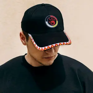 MMIW Feathers Cotton Unisex Baseball Cap With Beaded Patch Brim Native American Style