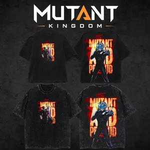 [ Mutant Kingdom ] "Charles Xavier" 2026 The Mutants X-Force MCU Comic Edition Double Printed Oversize Lightweight Acid Washed Tee Hoodie Sweater TV Series Graphic Design Top Cotton Streetwear Comic Superheroes T-Shirt Clothes Menswear