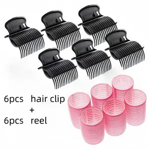 12-Piece Hair Styling Clips, Heat Resistant, Suitable for Wet and Dry Hair, Professional Volume Curlers, Barber Tools for Normal Hairstyles, Hair Clip Set, Barrettes