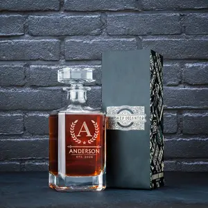 Custom Engraved Decanter - Logo, Name & Initial