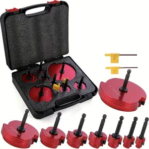8pcs Heavy-Duty Plastic Pipe Fitting Reamer Kit with Carbide-Tipped Inserts - 1/2 to 4Size Drill Bits for PVC, CPVC, ABS - Compatible with PVC, CPVC, ABS Pipe Fittings (DIY & Professional Plumbing) tool set giftsforhim christmas gift for him Hardware