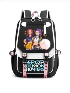 Korean Kpop Monster Hunter Movie Cartoon Print Backpack, School Bag for Students, Dual-Shoulder Design, All Seasons Use