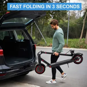 8.5-inch foldable electric scooter, suitable for adults, motor power 350W, adjustable speed, range 15-30 miles