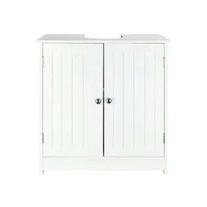 High quality  Under Cabinet With 2 Doors And Shees Pedestal Sink Vanity Furniture Laundry Room Kitchen Easy To Install Best Choice For Bathroom Storage