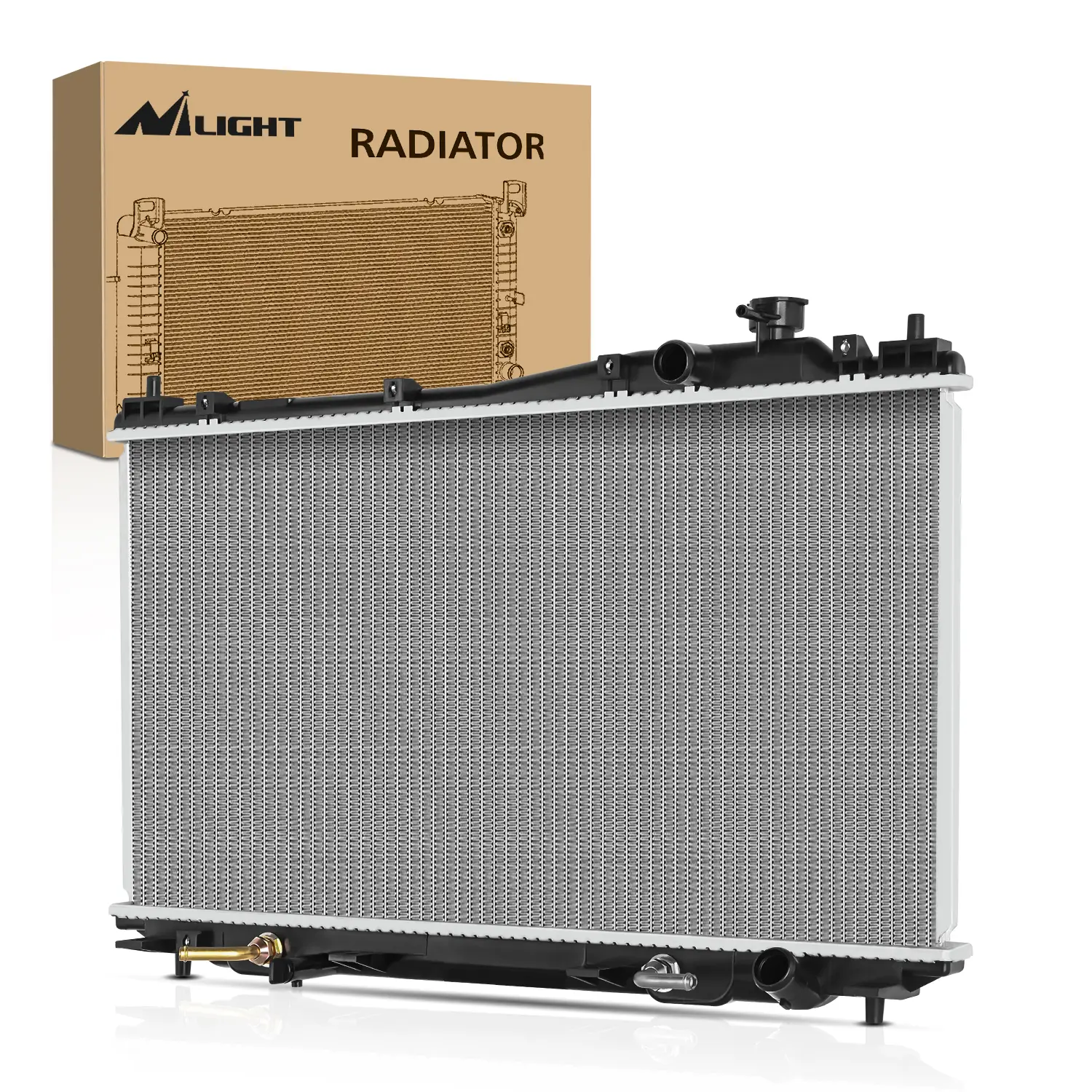 Nilight Automotive Aluminum Performance Radiator - Replacement for Honda Civic 2001-2005, Acura EL 2001-2005 L4 1.7L OEM Compatible