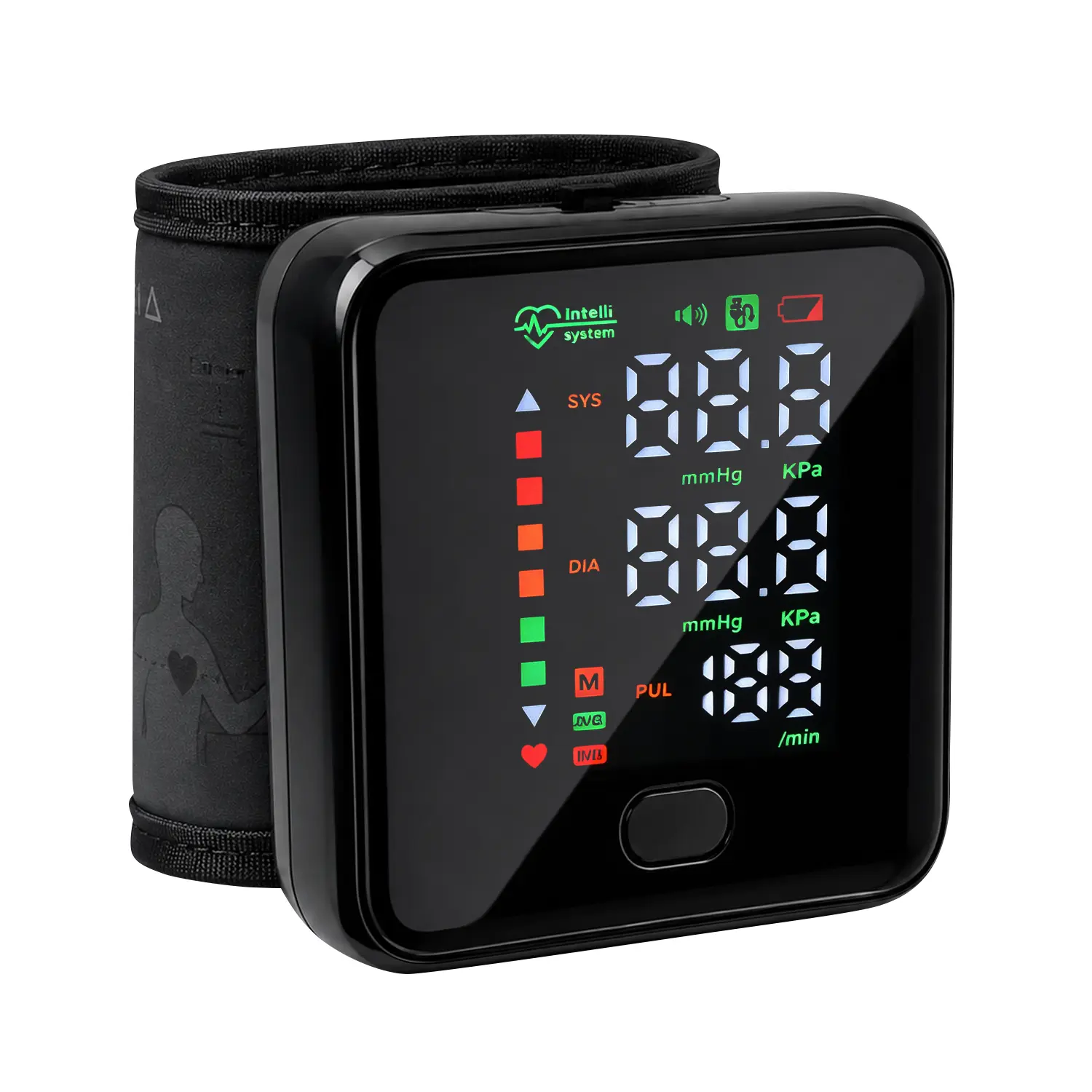 Rechargeable Wrist Blood Pressure Monitor - Smart Digital Fitness Wearable with LED Touchscreen, Voice Broadcast & 99x2 Memory, Wearable Devices, Smart Sports Devices, Memory Storage, Accurate Home Blood Pressure Tracking, Monitoring