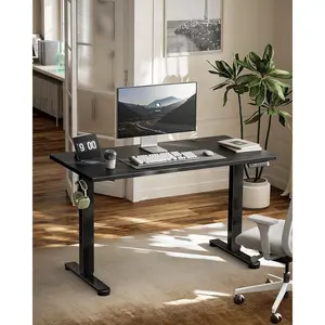 Standing Office Desk,Adjustable Heights,Stand Up Desk,55x28 Inches Desktop Sit Stand Home Office Gaming Computer Desk with 4 Memory Presets,Headphone Hook,Cable Organizer,Black.