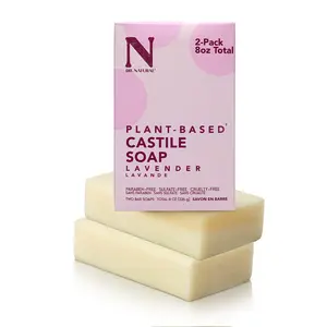 Dr. Natural Lavender Castile Bar Soap For Face, Body and Hair - 2 pcs