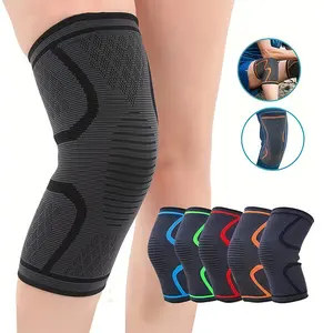 Elastic Nylon Sports Knee Brace for Fitness Training, Home Gym Equipment for Running Cycling, Leg Exercise Gear for Men Women