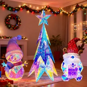 Christmas Glowing Colorful Snowman/Christmas Tree/Christmas Reindeer, Festive Multicolored Decorations, USB Powered, Christmas Ornaments, Perfect for Home Holiday Decorations, Window Displays, Glowing Party Decorations, Ideal Christmas Gifts