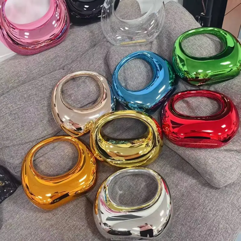 Half Moon Bags - Colorful Mirror Finish Handbags for Women Stylish Versatile Perfect for Any Occasion in Vibrant Colors