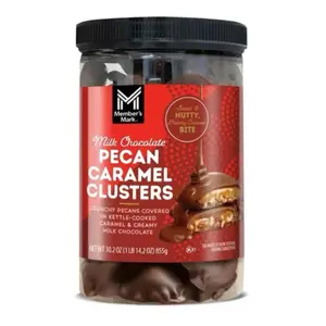 Milk Chocolate Pecan Caramel Clusters 30.2 OZ Snack in Kettle-Cooked Caramel & Creamy Milk Chocolate - Dessert