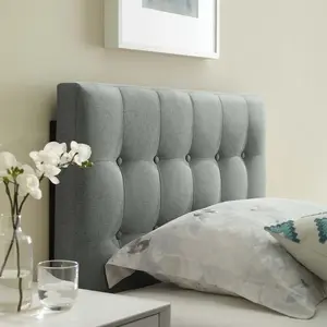 Modway Emily Twin Upholstered Fabric Headboard in Gray