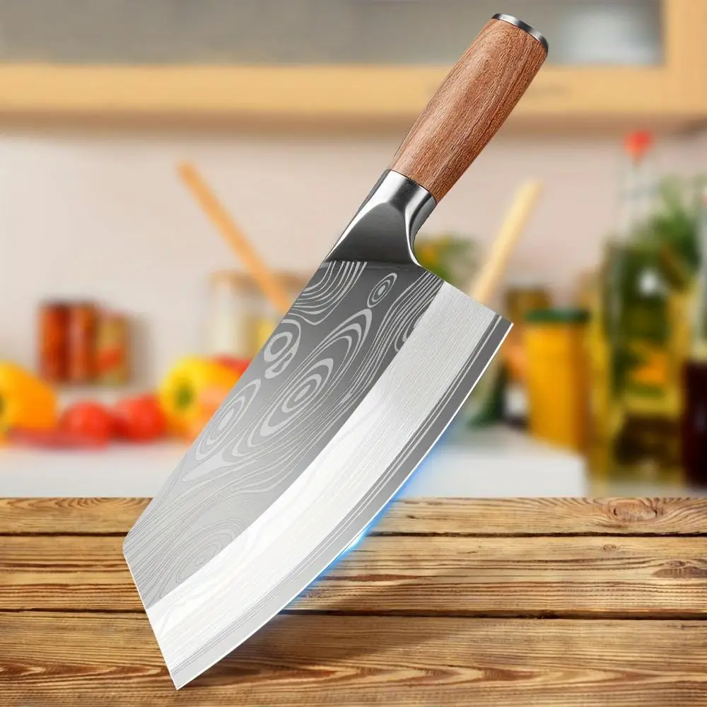 Stainless Steel Meat Cleaver, Multifunctional Cooking Knives, Kitchen Knife for Cutting Meat & Bones, Perfect Kitchen and Restaurant Tools