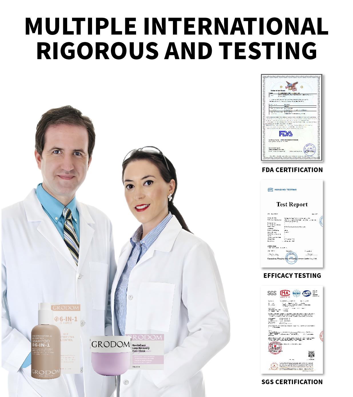 GRODOM Hair Growth & Repair Set, Amino Acid Shampoo & Keratin Hair Mask, Deep Conditioning for Damaged Dry Curly 3A to 4C Hair, Anti-Frizz Hydrating Treatment, Sulfate-Free, Scalp Refreshing, Strengthens Roots & Nourishing, 300ml x 2