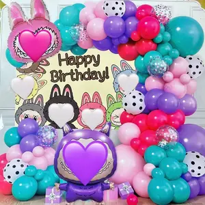 Happy birthday balloons , party decorations  67pcs