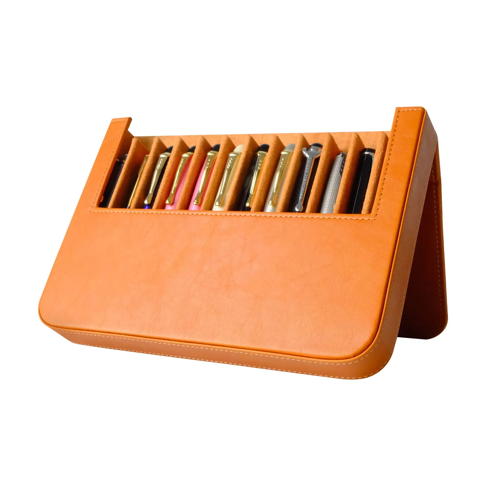 MIVLXLX Leather Fountain Pen Case - Magnetic Closure Drawer Organizer with Handmade Craftsmanship, Pen Tray, Gift Box for Writers, Christmas/Birthday Office Stationery Gift,father's day gift,box for graduation