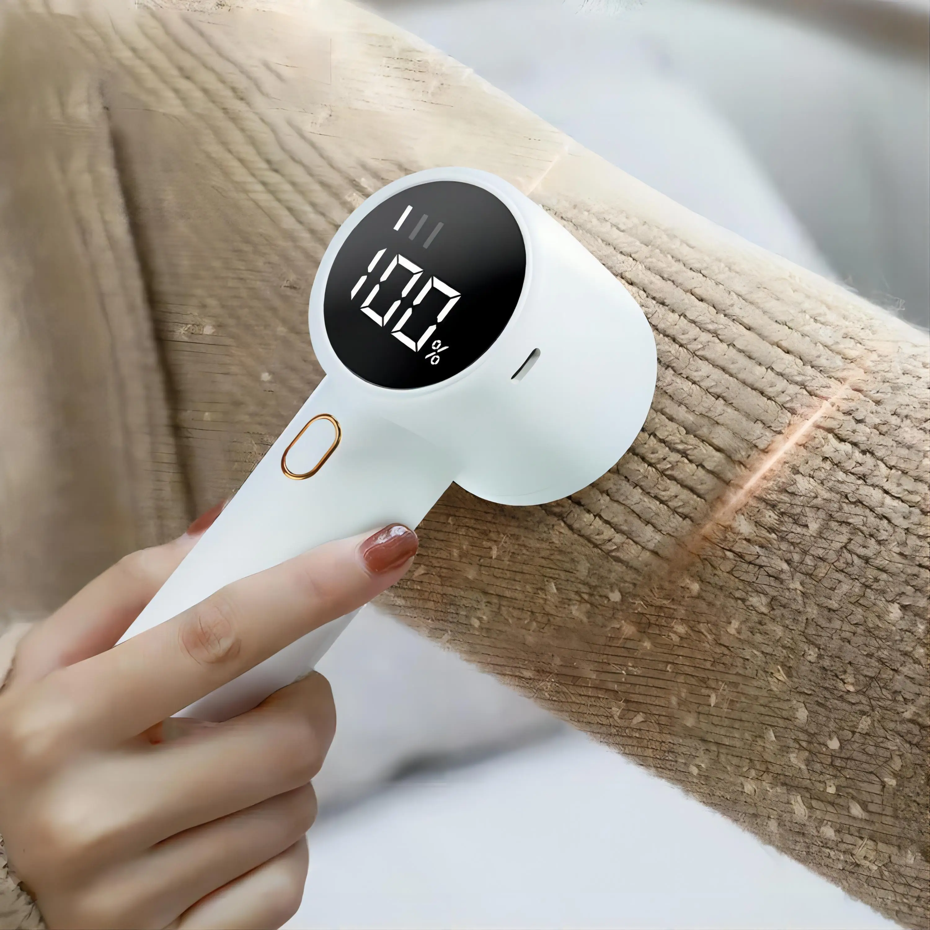 Portable Fabric Shaver with Extra Blade – 3-Speed Lint Remover for Clothes, Pet Hair, Furniture – LED Display & USB Rechargeable,Rechargeable Fabric S