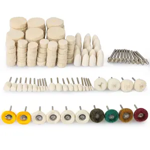 134Pcs Polishing Buffing Wheel Polishing Kit Compatible with Dremel,Polishing Wheel Rotary Tool Accessories with 1/8" Shank,Abrasive Wheel Buffing Polishing Wire Brushes Wool Felt Cotton Mounted,Hand Tools Kits summervibes