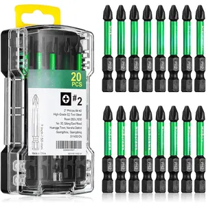20 Pack Phillips Impact Driver Bits #2, 2-Inch   Bits, S2 Steel Ph2 Impact Bits For Impact Driver Ready &  Repair