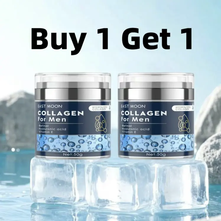 【BUY 1 GET 1】Collagen Men's Anti-Aging Wrinkle Cream, Men'sFace Moisturizer Cream 50g, Skin Firming andTightening Lotion, Firming Hyaluronic AcidMoisturize Men's Retinol Moisturizing Cream Daily Gentle Nourishing Repair Sensitive Moisture Hydrating summe