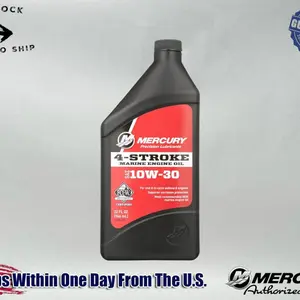 Mercury OEM SAE 10W-30 Mineral 4-Stroke Marine Engine Oil Quart 8M0078625