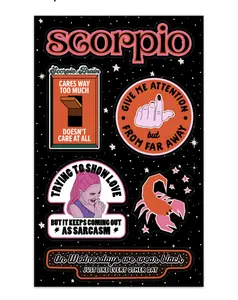 Astrology Sticker Sheet - Scorpio (October 23 – November 21)
