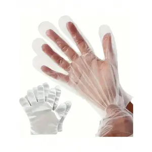 200pcs Disposable Plastic Gloves, One-Time Cleaning Gloves For Household And Restaurant Use, Hair Coloring, Cleaning Supplies, Home Tools, Christmas, Valentine's Day, Holiday Events