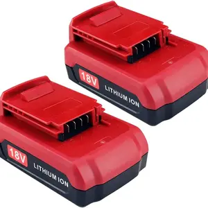 2 Pack 3.0Ah PC18BLX 18V Replacement Battery for Porter Cable 18V Battery Compatible with Porter Cable 18V Lithium Battery Power Tools (Red)