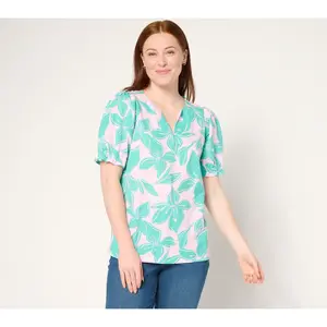 Belle Beach by Kim Gravel Cabana Knit Hibiscus Top