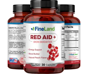 FineLand RED AID+ Blood Builder, Natural Peach Flavor, Energy Support Healthcare Supplement
