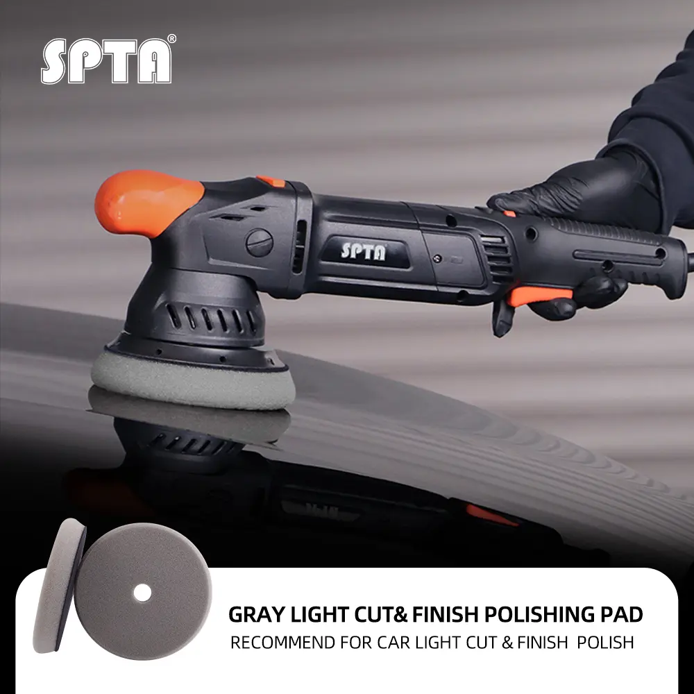 SPTA V2.0 Gray Light Cut & Polish Pad for Car Buffer Polisher Compound Polishing, Buffing, Compounding, And removal of ultra-fine swirl marks, car wash scratches, and hazing, leaving a swirl-free gloss finish