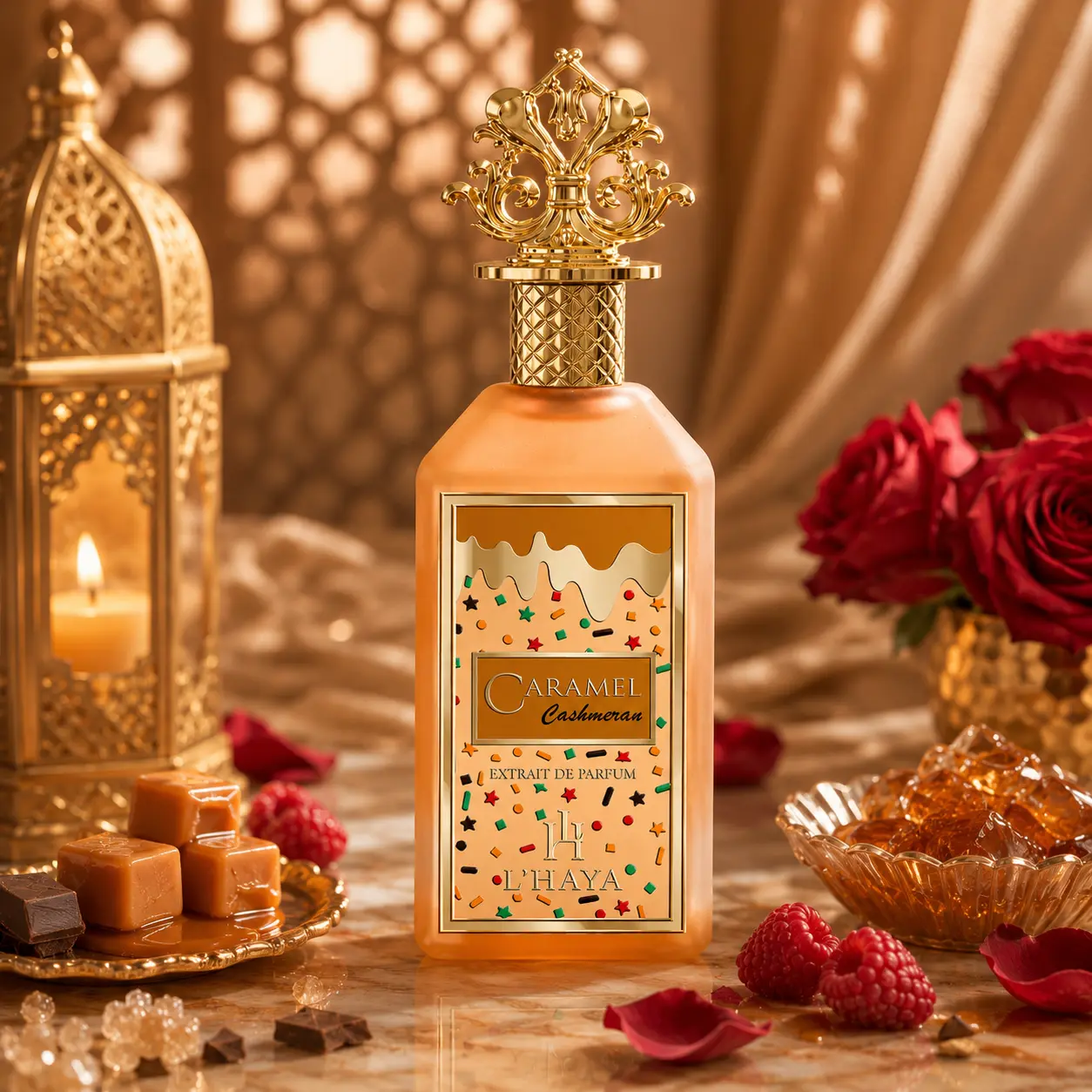 L’Haya Caramel Cashmeran Extrait de Parfum for Women, 3.4 fl oz (3 to 3.9 fl oz range) Single Item Bottle with Box, Contains Alcohol