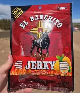 Blazing Hot NEW LOOK El Ranchito Crunchy Beef Jerky Net Wt. 2 oz