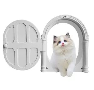 Cat Door Interior Pet Dog Door, No-Flap Design Easy DIY Installation Indoor Cat Access for Cats Up to 20 lbs, No Training Needed