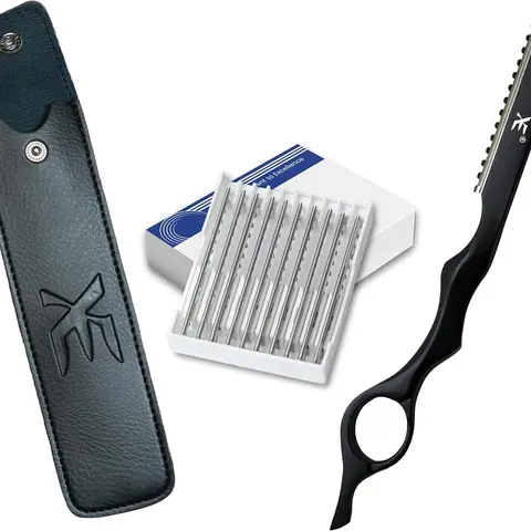 XE XPERT EXCELLENCE Hair Thinning Razor Comb - Stainless Steel Resists Daily Wear, Ergonomic Handle, Precise Thinning for Softer Layers, Quick Home Trims, Salon-Style Layers, Refreshes Between Salon Visits for Fine Hair Users