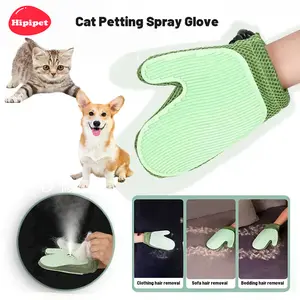 [HipiPet] Cat petting spray gloves, remove loose hair, remove hair, pet cleaning products, anti-bite cat special comb for combing cat hair, two-in-one comb, water-filled spray gloves