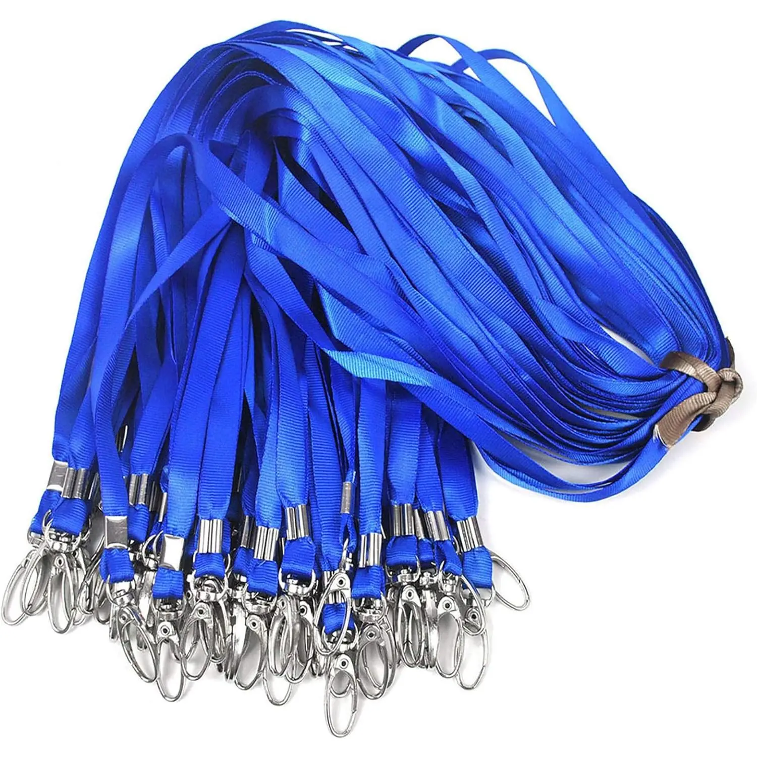 Lanyards 100 count Bulk Lanyard for Id Badges,Badge Lanyards Swivel Hooks Clips  for Name Tags Badge