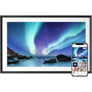 In Elment 15.6'' Digital Picture Frame with 1920x1080 IPS Touch Screen, Smart Digital Photo Frame with 32GB Storage, Easy Setup to Share Photos/Videos via Free App