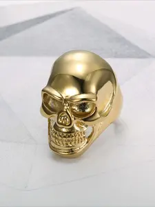 Hip-hop Punk Skull Stainless Steel Ring, Trendy and Personalized, Versatile for Daily Wear, Punk Rings