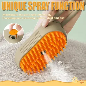 Pet Steam Brush,Cat Dog Hair Remover,Deshedding Tool,Grooming Tools,Pet Steamy Mist,Steam Pet Brush for Pet Hair 3-IN-1 Steamy Cat Brush Grooming Comb for Dogs Steam Brush for Cats Remove Flying Fur Steam Pet Hair Removal Comb