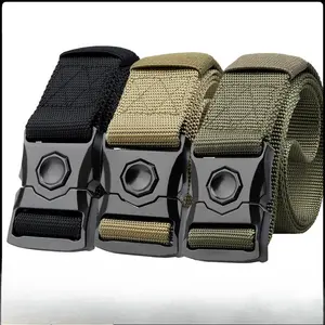 Hot Sale, Outdoor Tactical Belt, Nylon Braided Belt, Alloy Buckle Men's, Quick Release Overalls Belt