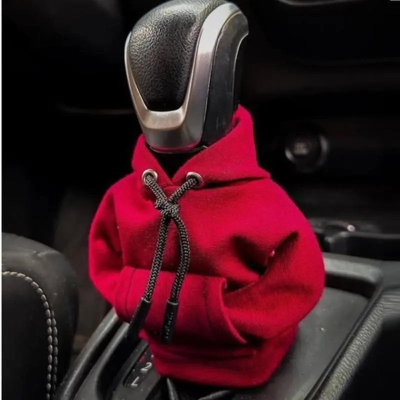 Hoodie-Shaped Automatic Shift Knob Cover, Unisex Cute Automotive Interior Decor Gadget, Birthday Gift Car Accessory for Vehicle Enhancement