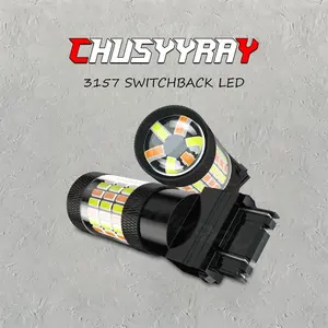 Compatible for Chevy Silverado 1500 LED Turn Signal Lights 1999 2000 2001 2002 2003 2004 2005 2006 2007 2008 2009 2010 2011 2012 2013, Switchback 3157 Led Light Bulbs, 2-Pack