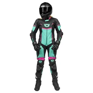 Cortech Revo Sport Air Women's 1-Piece Leather Suit - Black/Teal