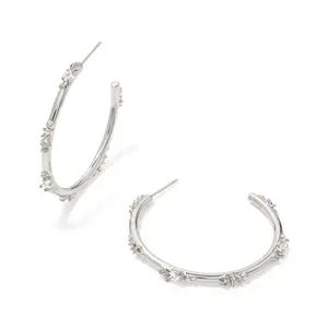 Kendra Scott Meridith Metal Hoop Earrings - Silver