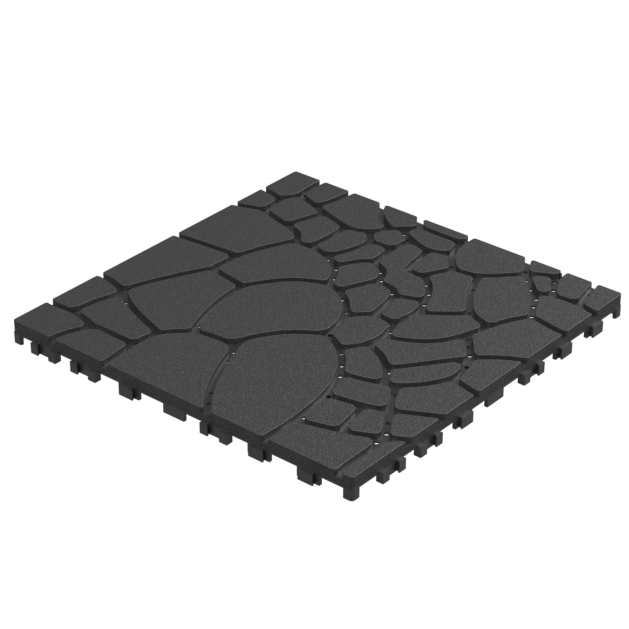 44-Pack HDPE Interlocking Deck Tiles, 12"x12" Waterproof Durable Outdoor Flooring, Easy Installation All-Weather Decking for Patio, Poolside (Home Improvement Building Supplies Roofing & Flooring)