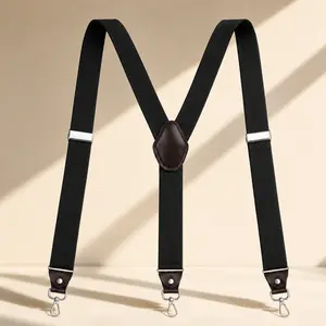 Heavy Duty Adjustable Suspenders for Men & Women, Elastic Y-Back Work Suspenders for Jeans and Pants