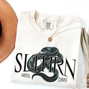 Green House Shirt, Comfort Colors Malfoy Tee House of Serpent Pottery Gift Universal Vacation Wizard School Matching Shirts
